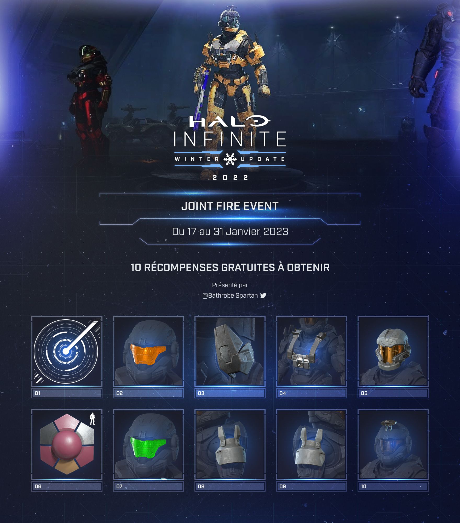 Halo Infinite Winter Update Joint Fire Évènement Récompenses gratuites